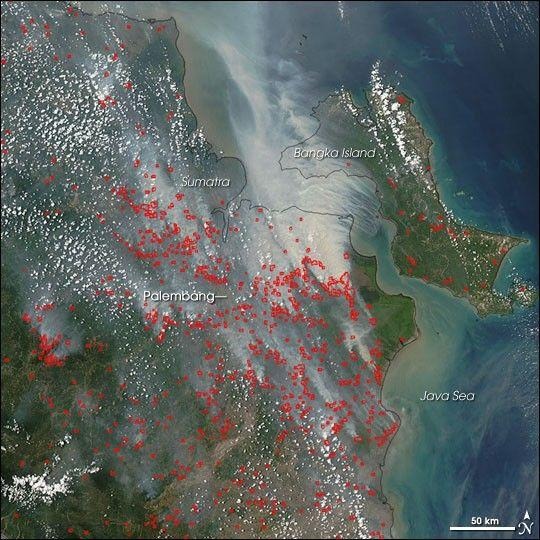 Titik Karhutla di Sumatera